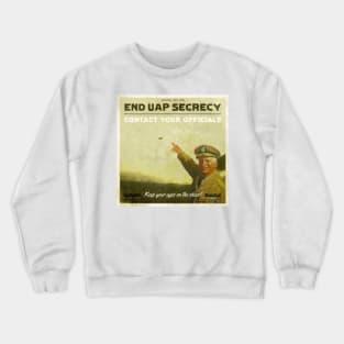 End UAP Secrecy - Contact Your Officials - Retro 'General' Variant Crewneck Sweatshirt